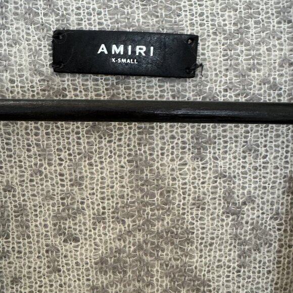 AMIRI Wool and Cashmere Blend V-Neck Cardigan - Picture 7 of 12